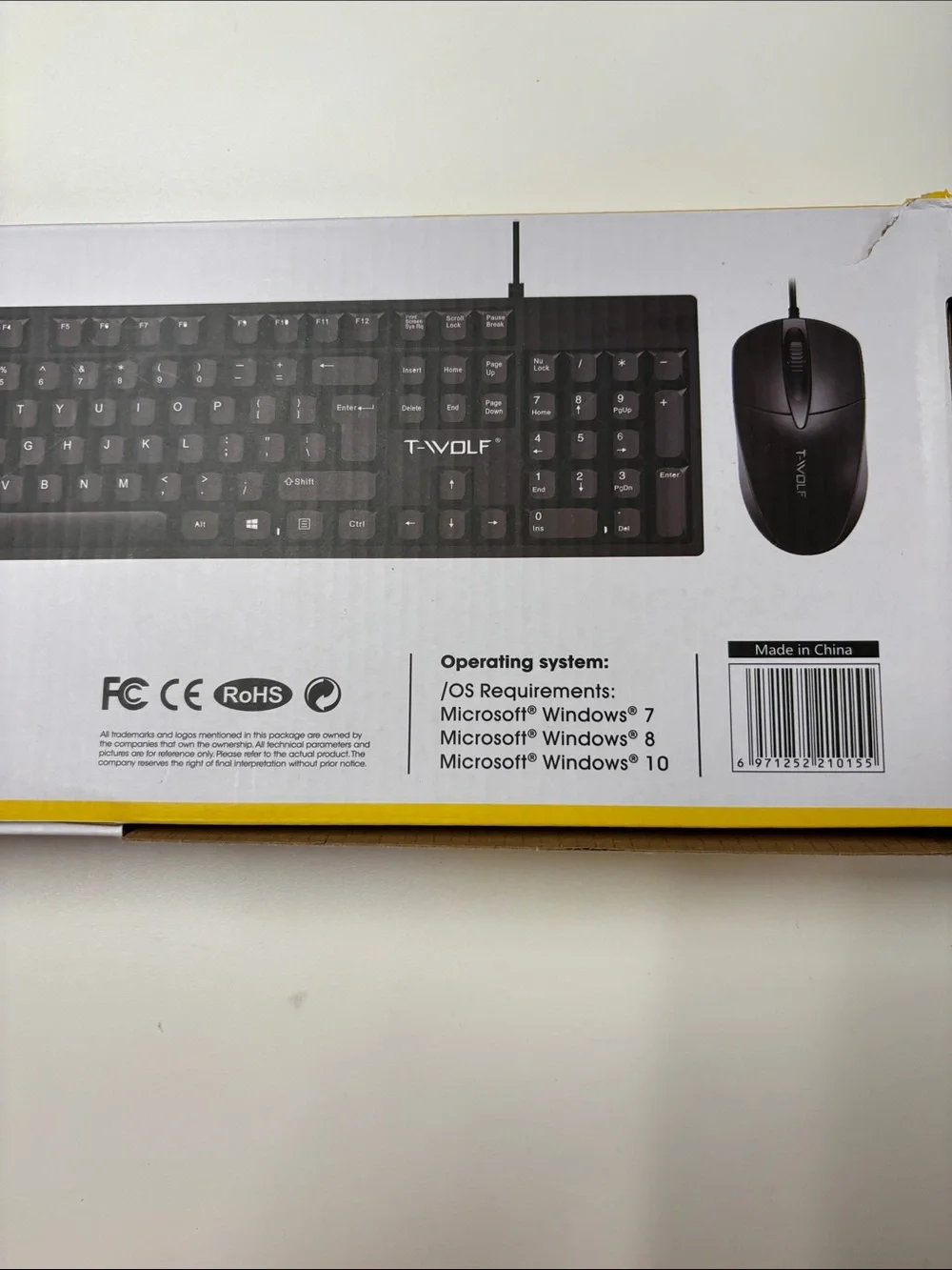WOLF TF500 Black Wired Keyboard & Mouse Set